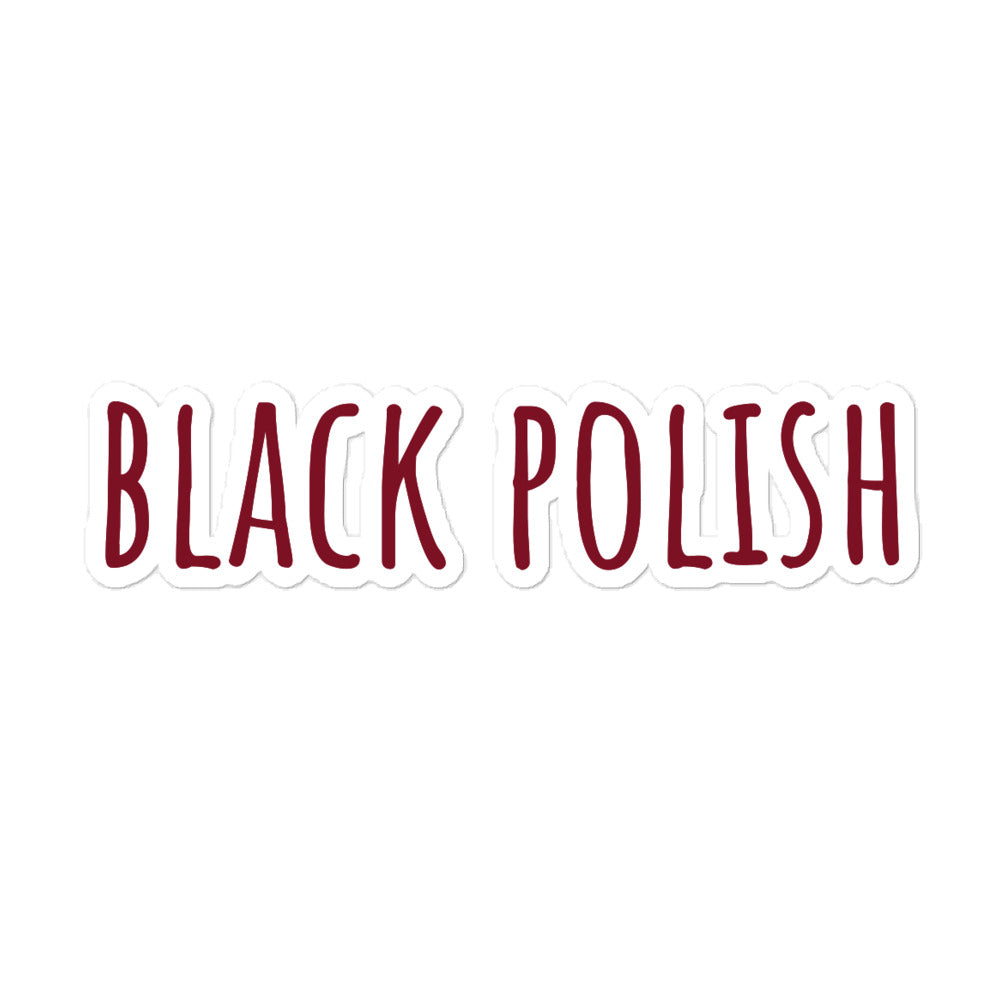 black polish sticker